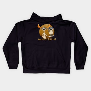 moose and squirrel Kids Hoodie